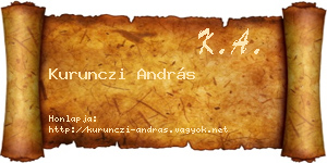 Kurunczi András névjegykártya